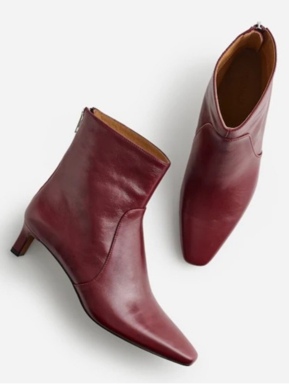 Madewell The Dimes Kitten heel boots - deep merlot